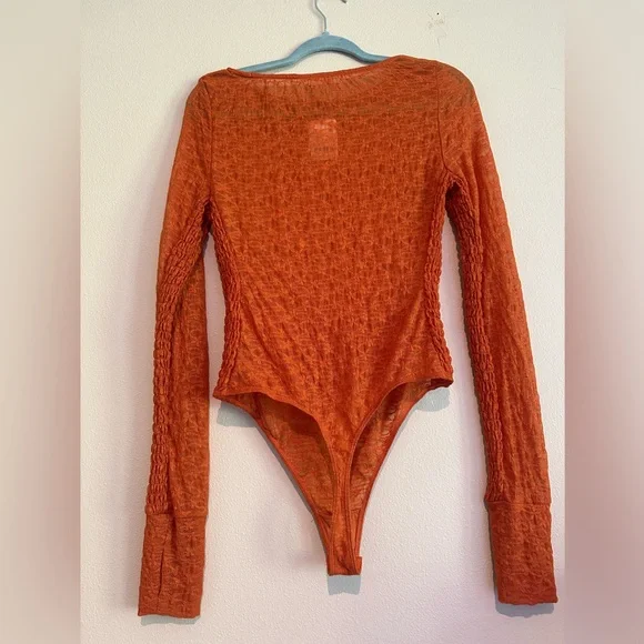 Free People Intimately Burnt Orange Bodysuit - Picture 2 of 5
